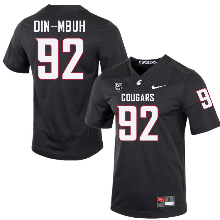 Ansel Din-Mbuh WSU Cougars Jersey.Washington State Cougars #92 Ansel Din-Mbuh Jersey Youth-Charcoal